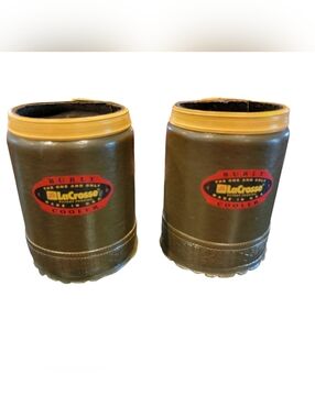 Vintage LaCrosse Boot Can Coolers Set Rubber Hunting Boot Koozie Pair USA